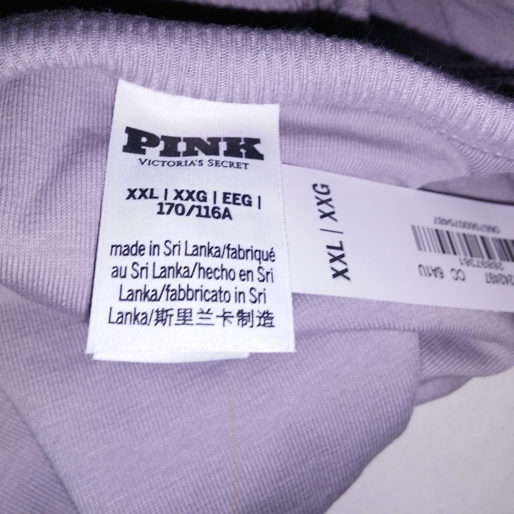 Victoria Secret PINK Tank Top Crop XXL 2X Ribbed Solid Shelf Bra Sleeveless New - Picture 7 of 10